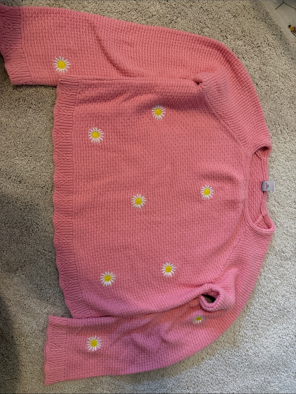 Old Navy Pink Daisy Crewneck Sweater - Women